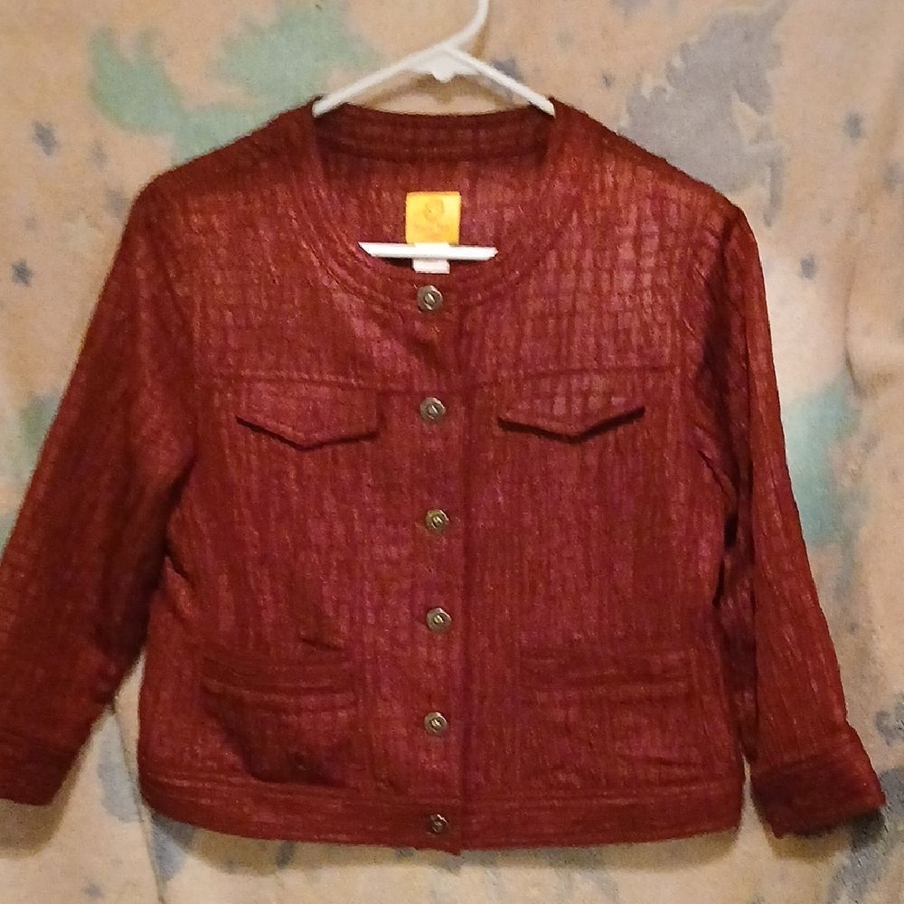 Ruby Rd. Petite Lightweight Vintage Jacket Womens Size 6P